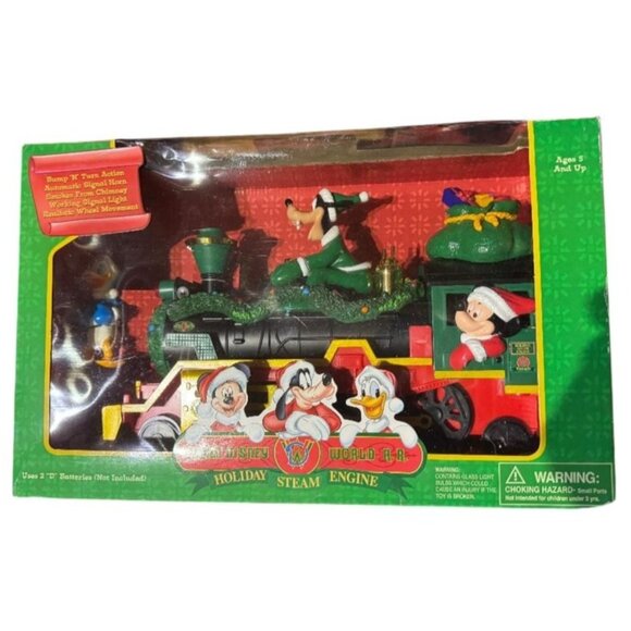Walt Disney World R.R. Holiday Steam Engine Train Set NIB Christmas - Picture 1 of 2
